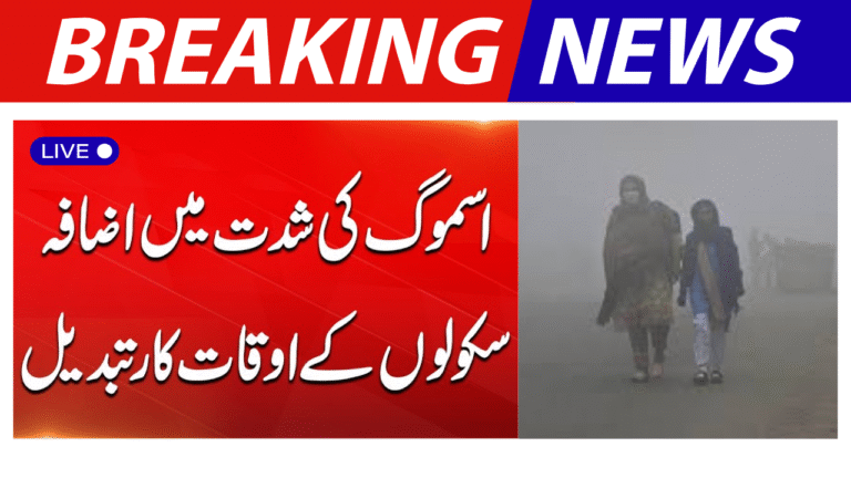 Punjab Schools New Timings Announced Due to Smog